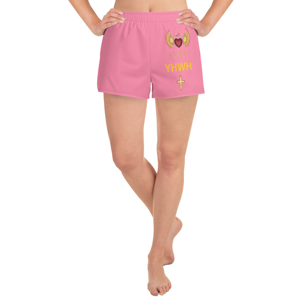 YAHUAH’s Temple P Women’s Recycled Athletic Shorts