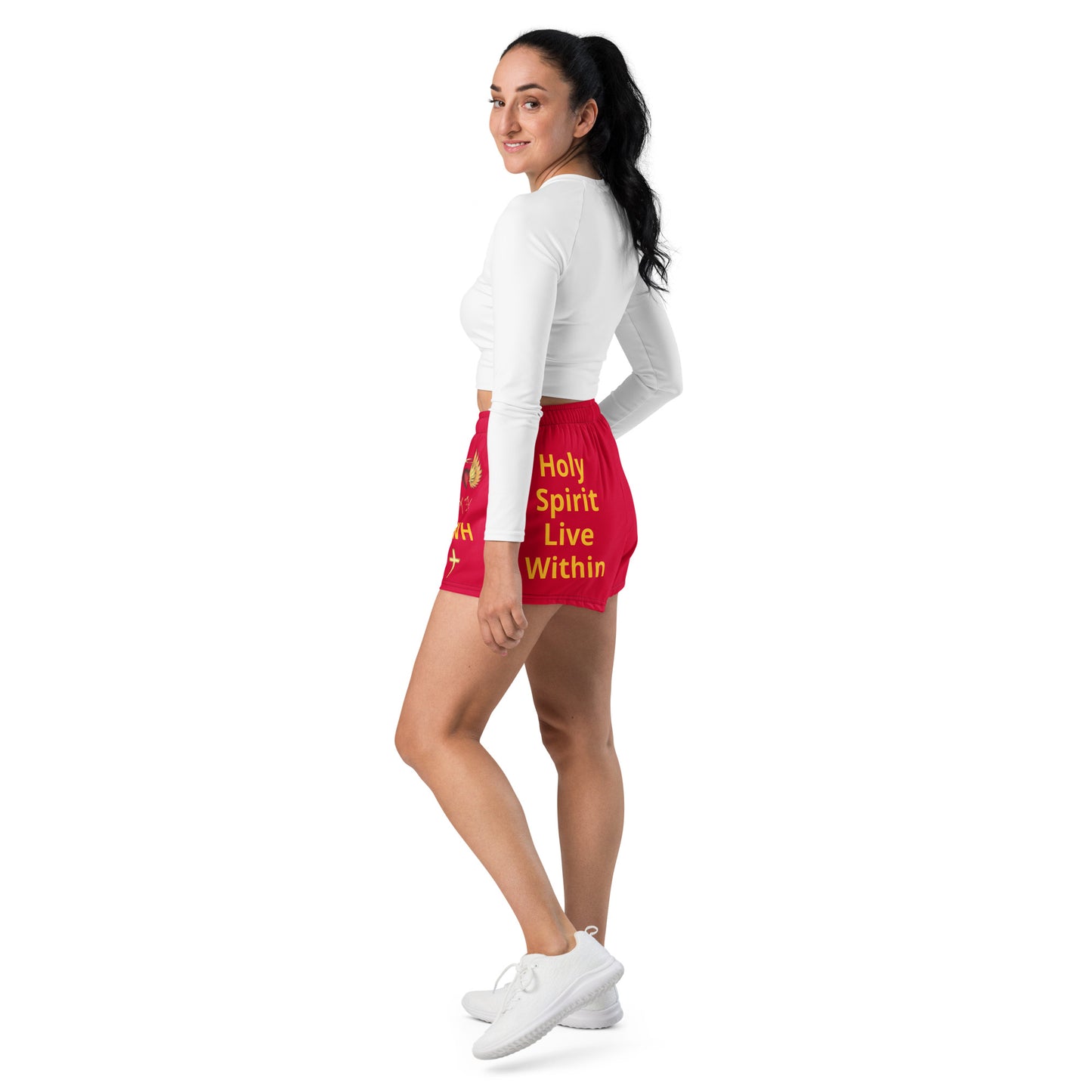 YAHUAH’s Temple P Women’s Recycled Athletic Shorts