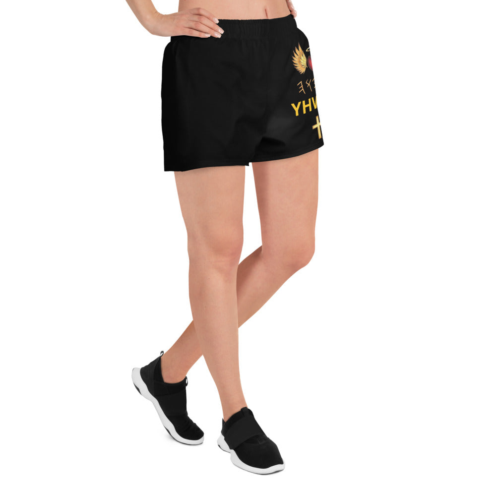 YAHUAH’s Temple P Women’s Recycled Athletic Shorts