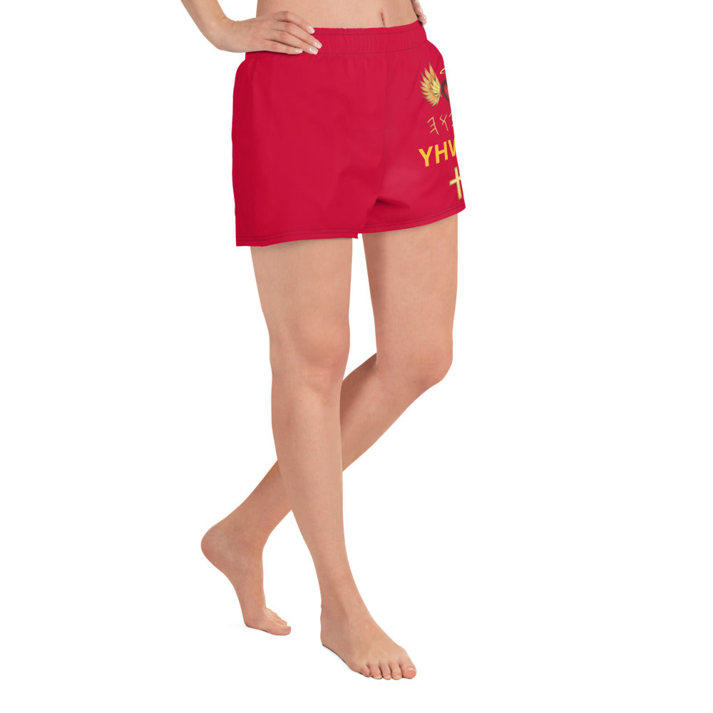 YAHUAH’s Temple P Women’s Recycled Athletic Shorts