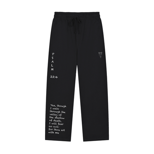 Solid Color Straight-Leg Sweatpants