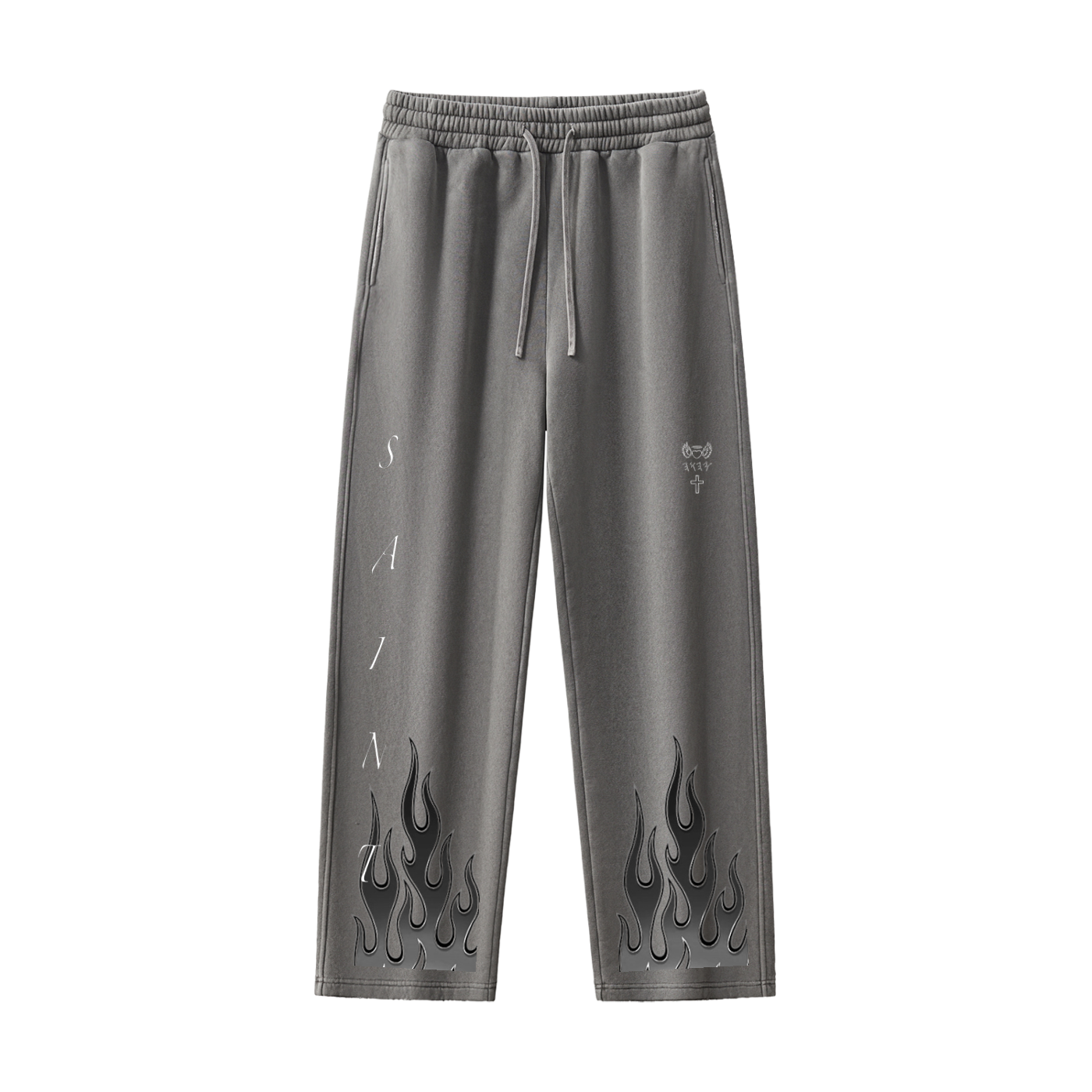 Frayed Enzyme Washed Fleece Sweatpants