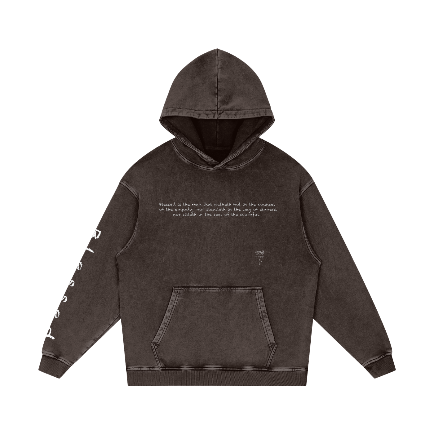 Snow Washed Loose Cotton Hoodie