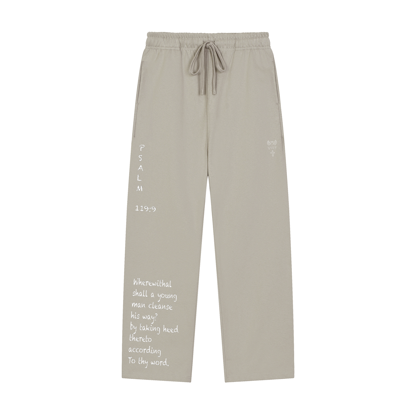 Solid Color Straight-Leg Sweatpants