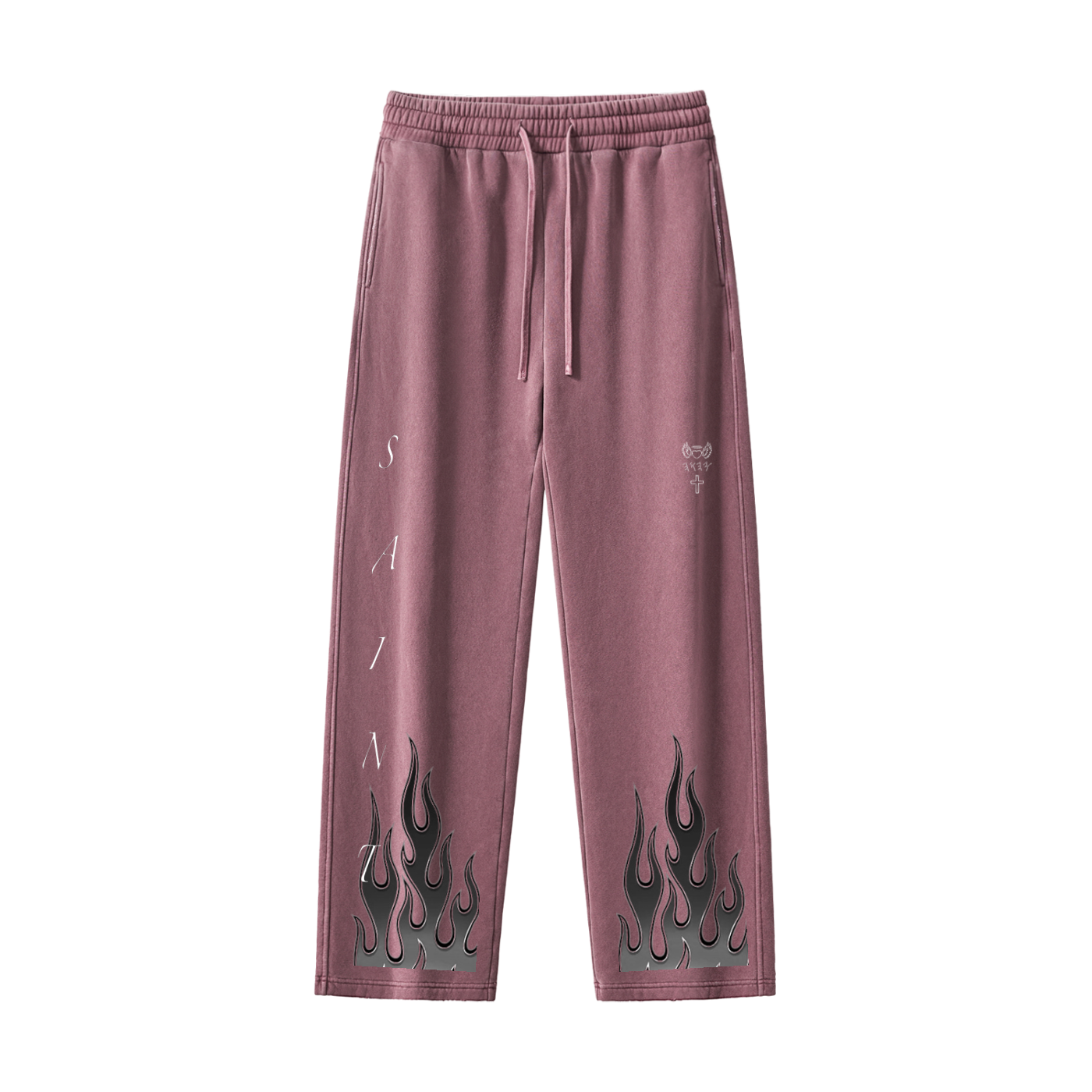Frayed Enzyme Washed Fleece Sweatpants