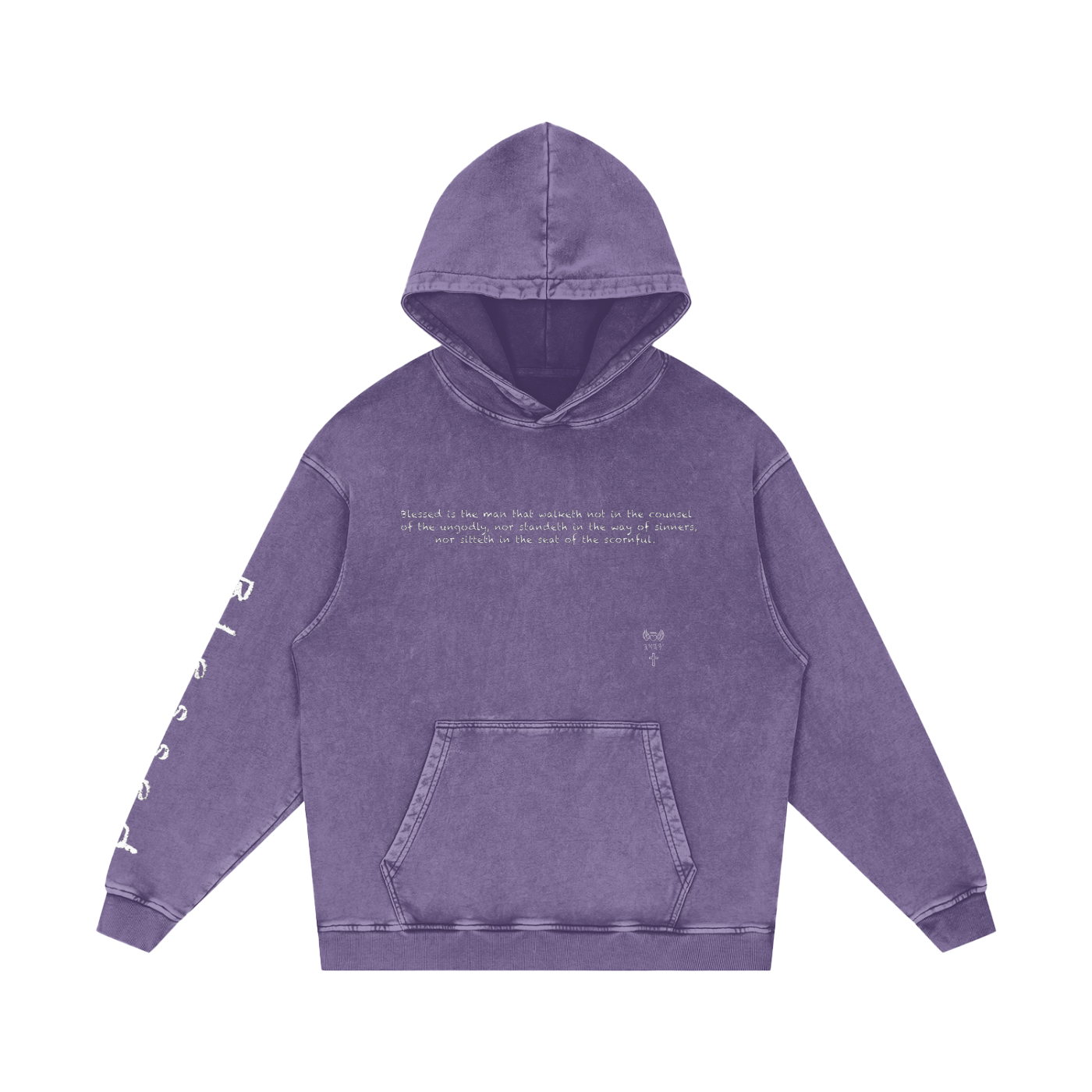 Snow Washed Loose Cotton Hoodie