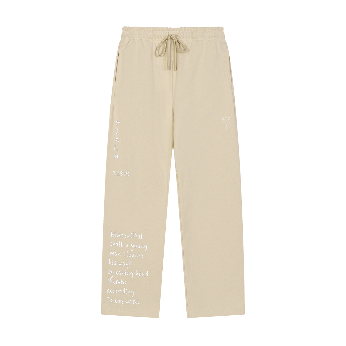 Solid Color Straight-Leg Sweatpants