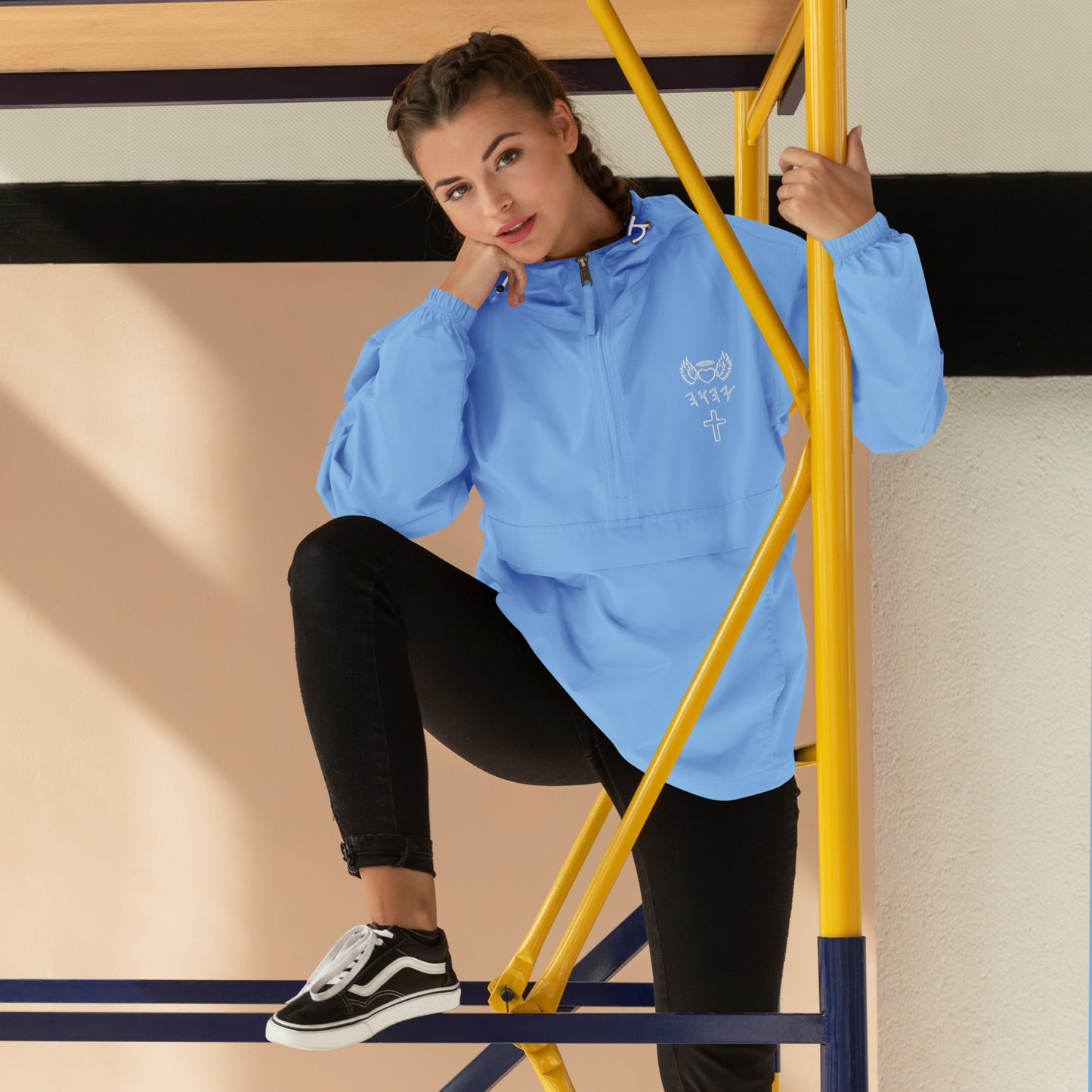 YAHUAH’s Temple J Embroidered Champion Packable Jacket