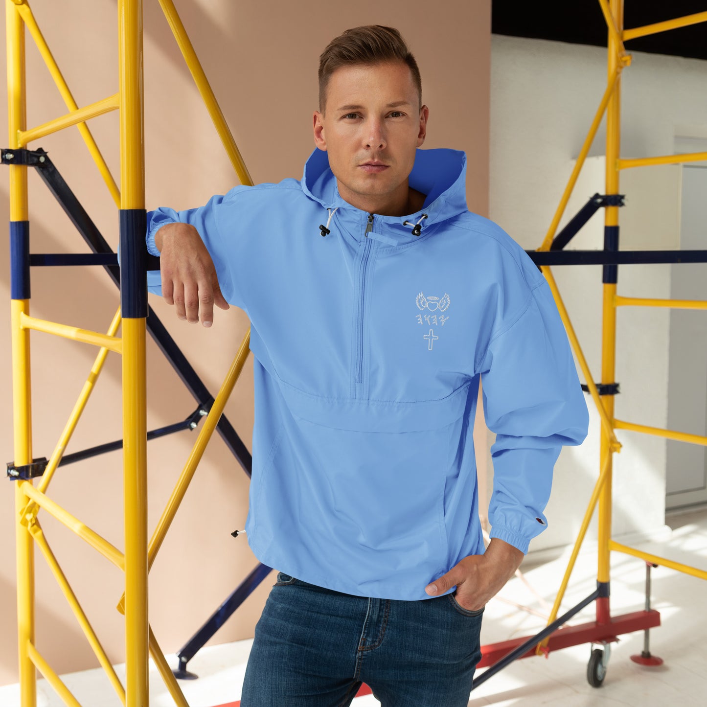YAHUAH’s Temple J Embroidered Champion Packable Jacket