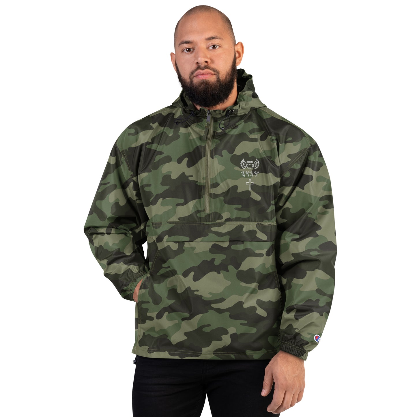 YAHUAH’s Temple J Embroidered Champion Packable Jacket