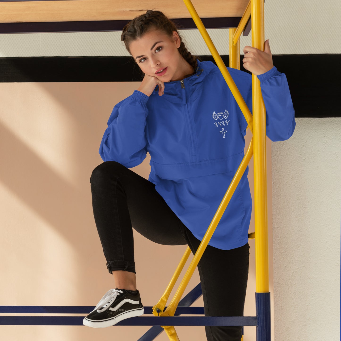 YAHUAH’s Temple J Embroidered Champion Packable Jacket