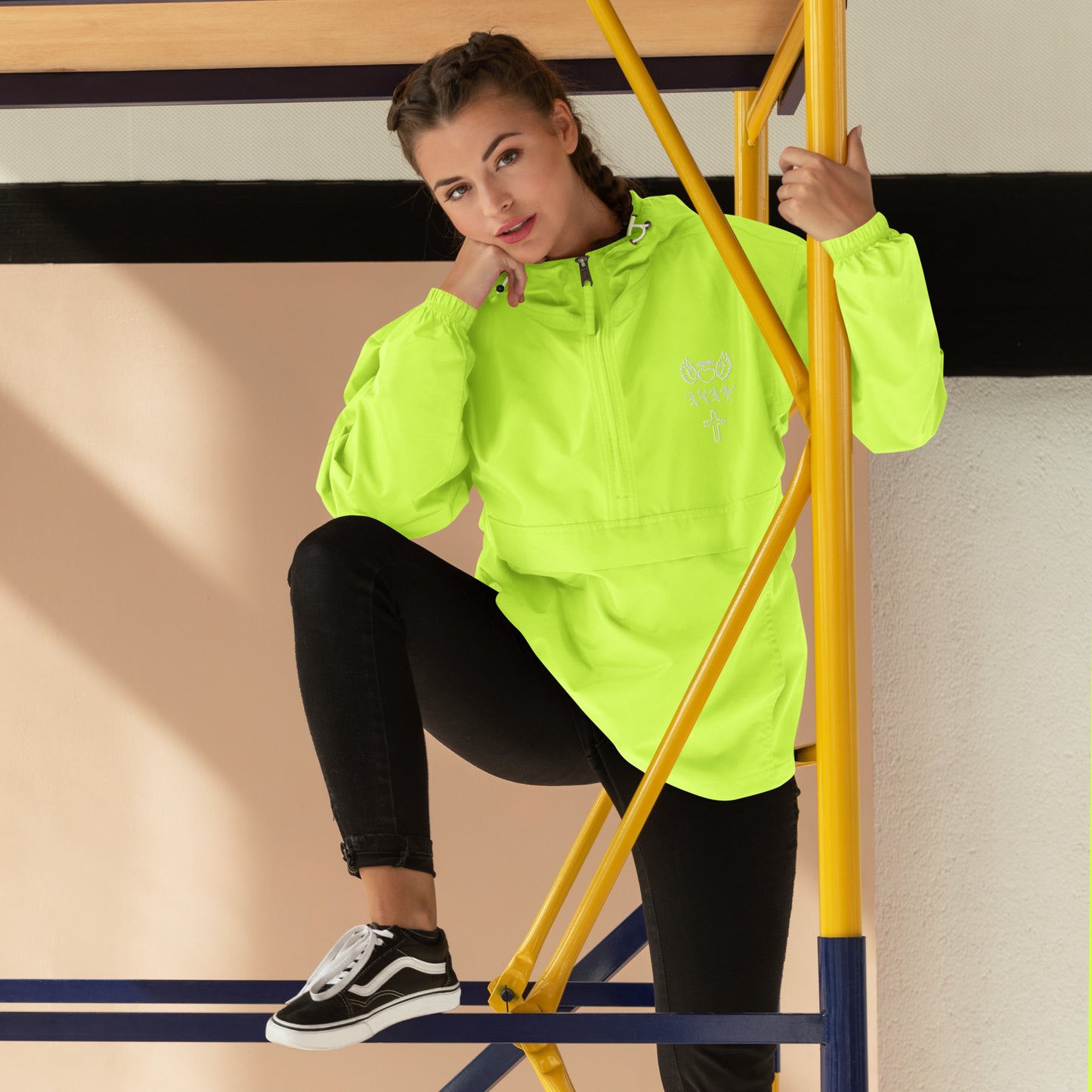 YAHUAH’s Temple J Embroidered Champion Packable Jacket