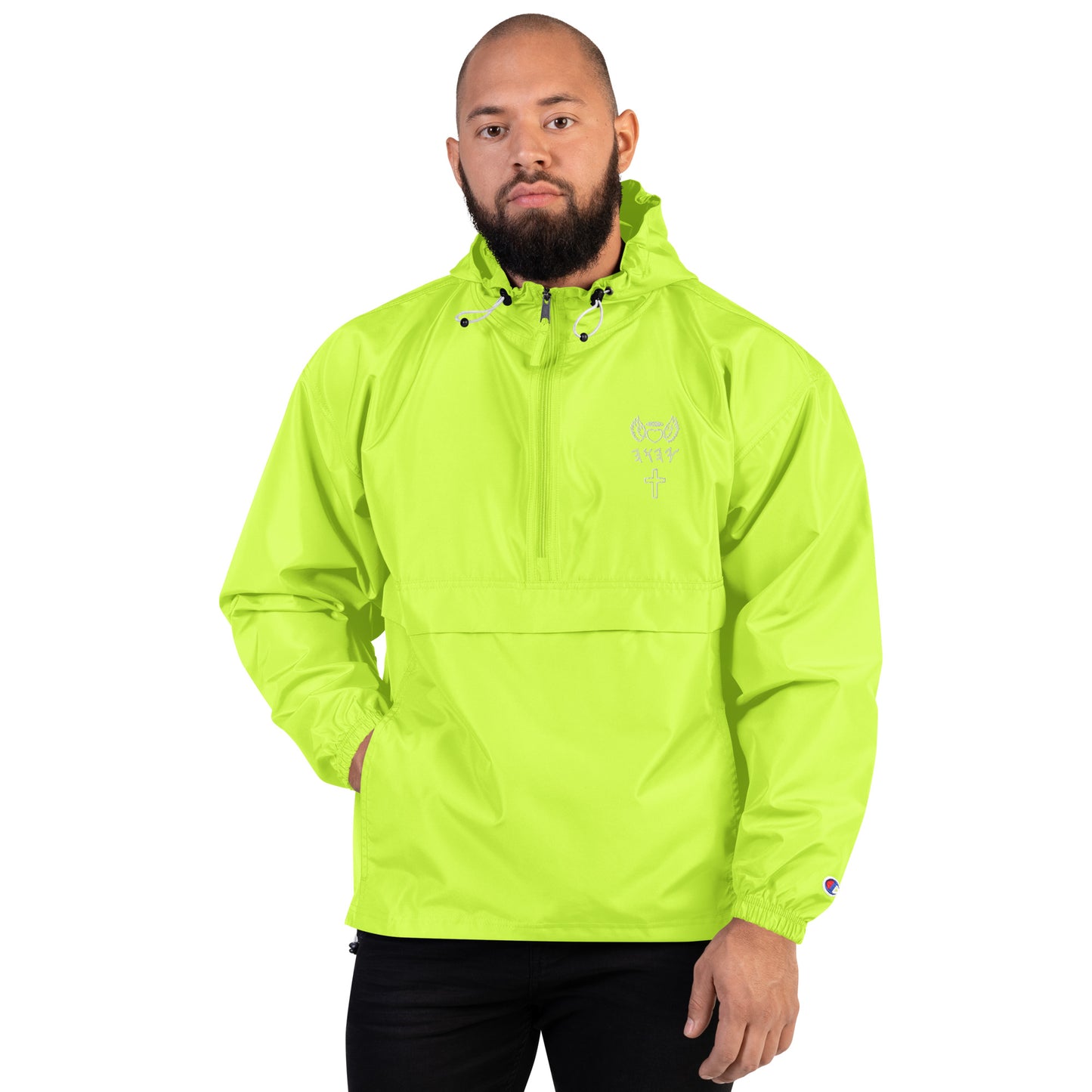 YAHUAH’s Temple J Embroidered Champion Packable Jacket