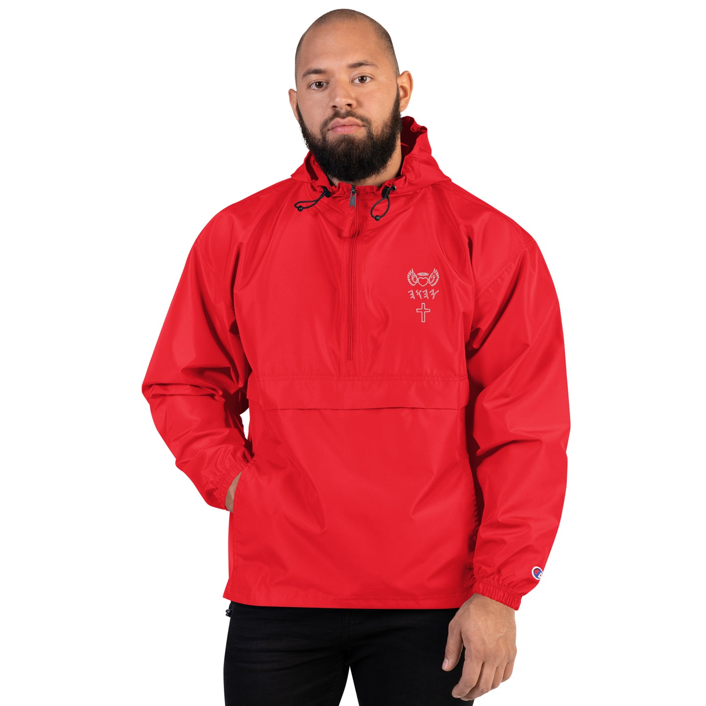 YAHUAH’s Temple J Embroidered Champion Packable Jacket
