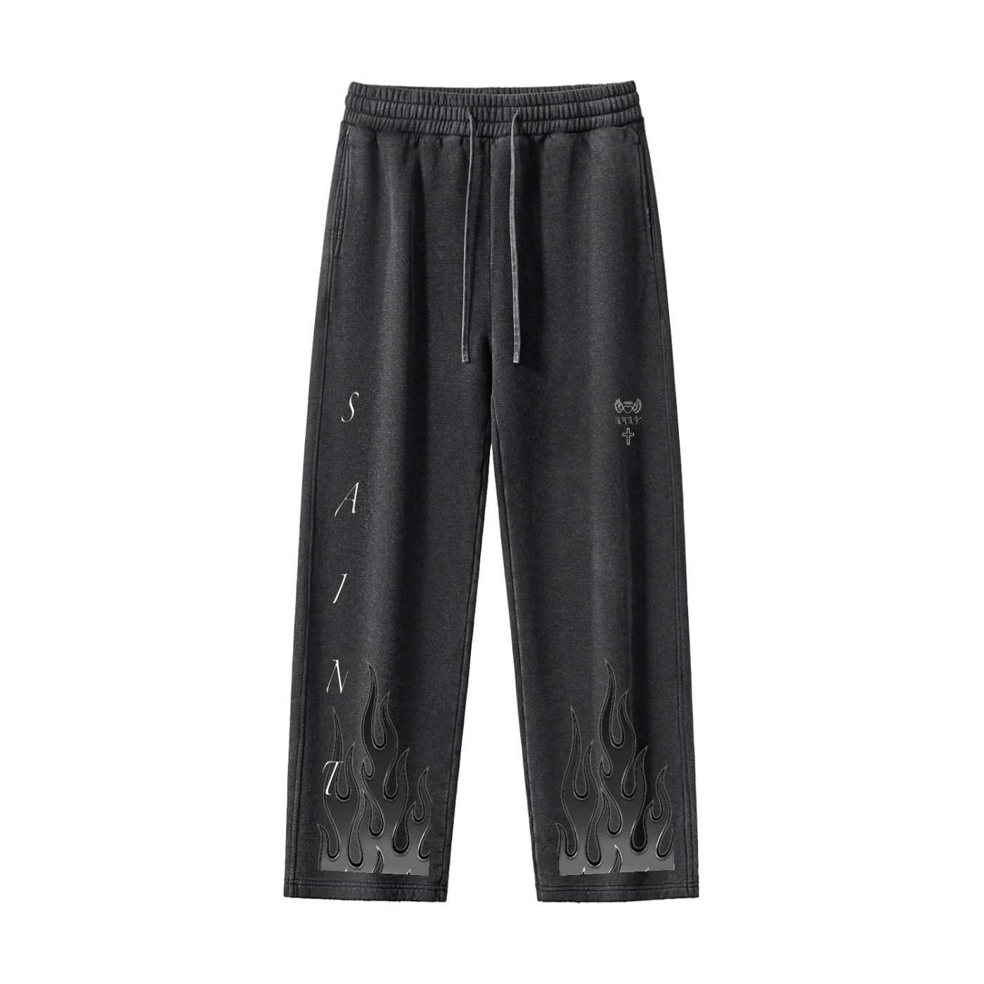 Frayed Enzyme Washed Fleece Sweatpants