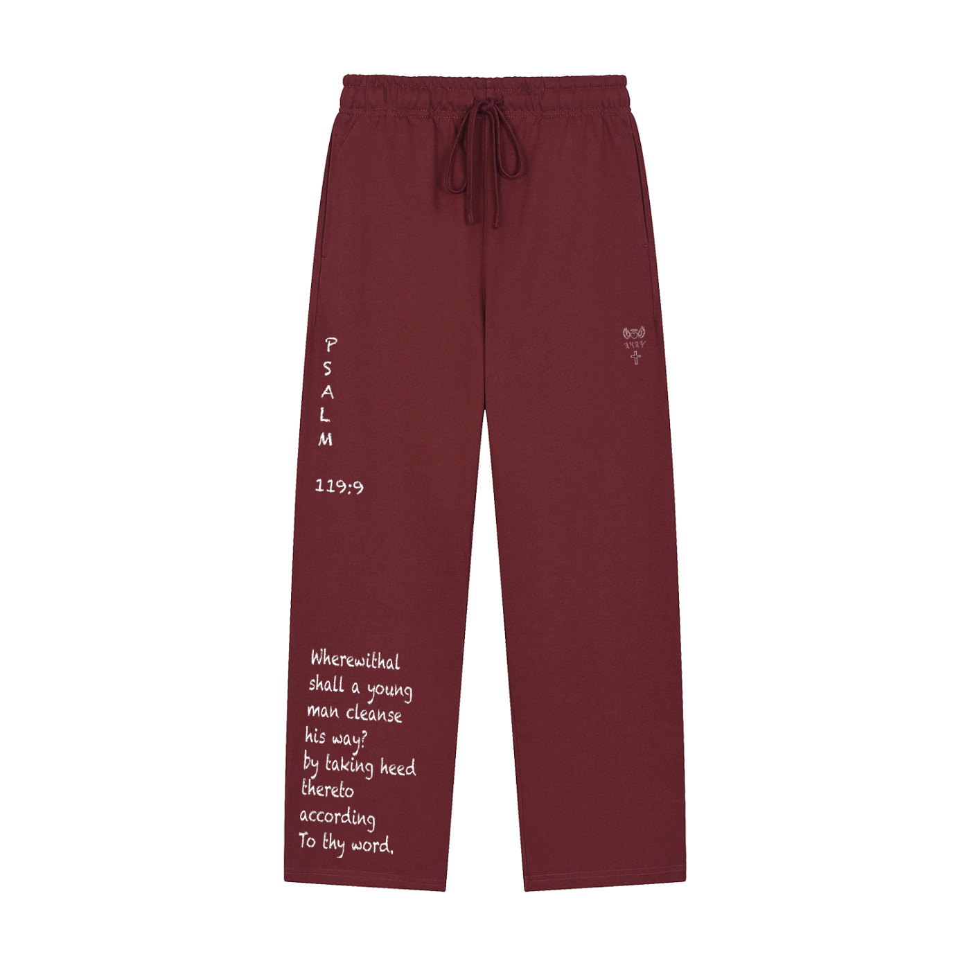 Solid Color Straight-Leg Sweatpants