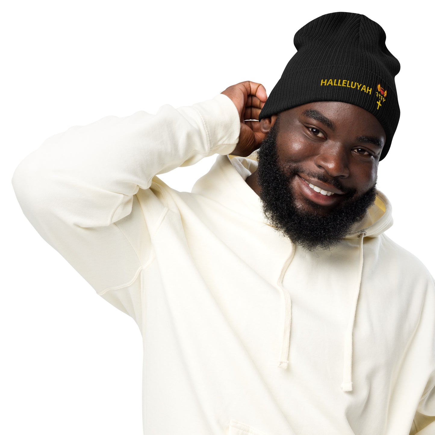 YAHUAH’s Temple H Organic ribbed beanie