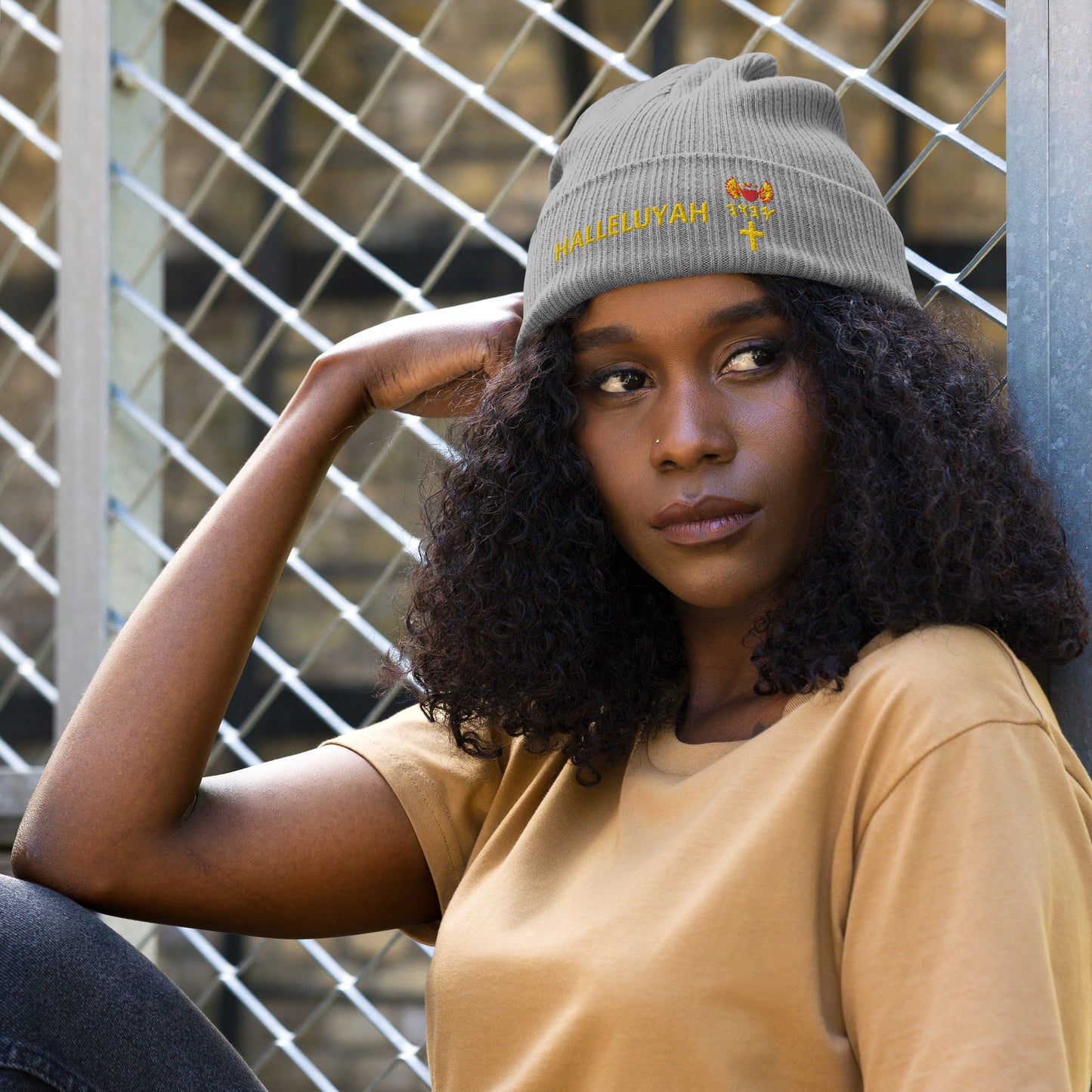 YAHUAH’s Temple H Organic ribbed beanie