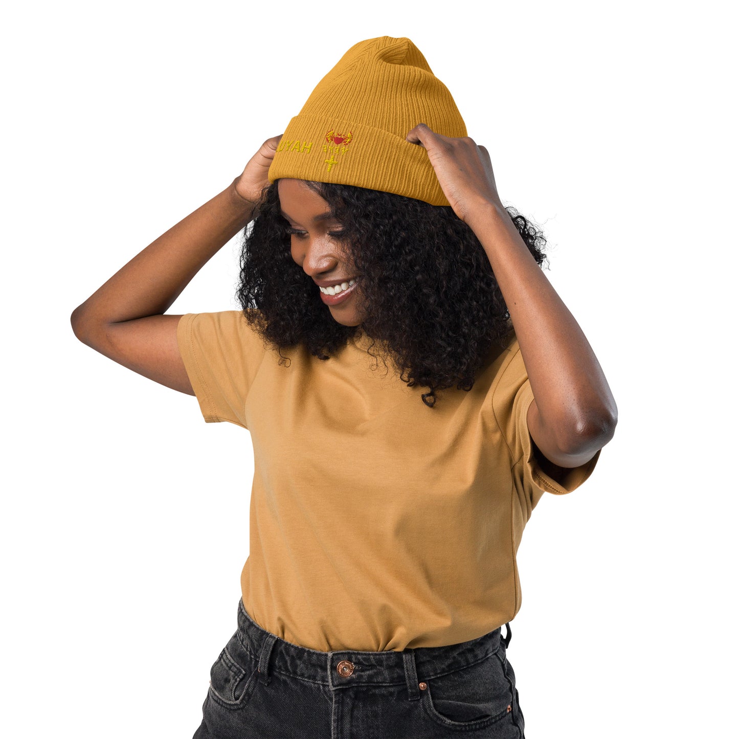 YAHUAH’s Temple H Organic ribbed beanie