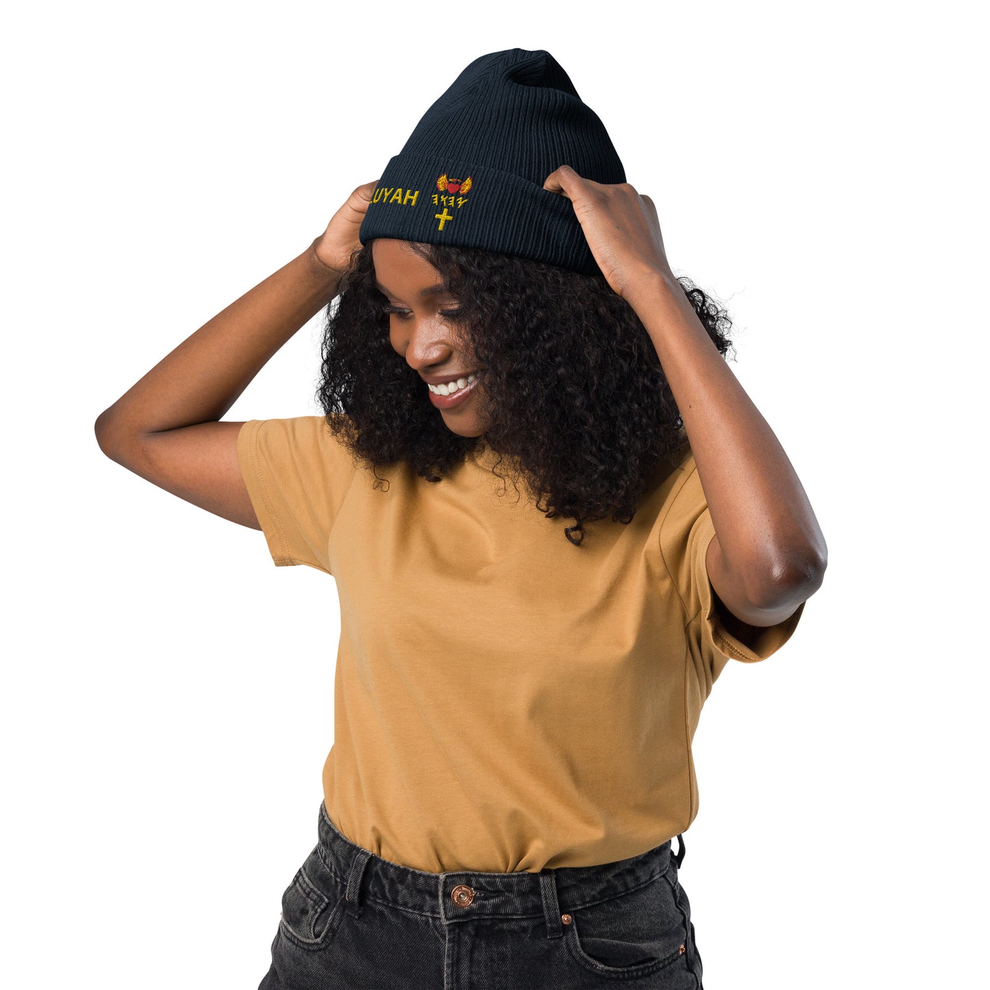 YAHUAH’s Temple H Organic ribbed beanie