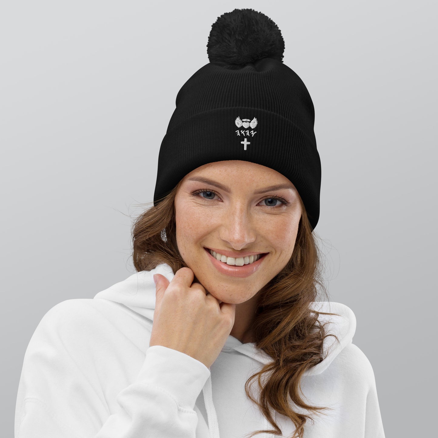 YAHUAH’s Temple H Pom pom beanie