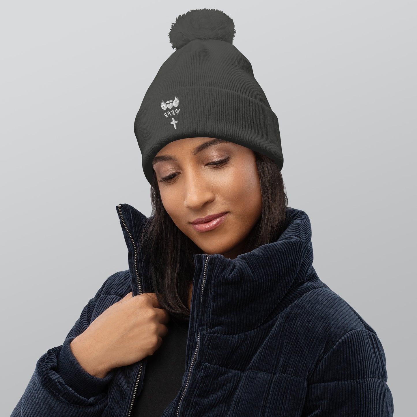 YAHUAH’s Temple H Pom pom beanie