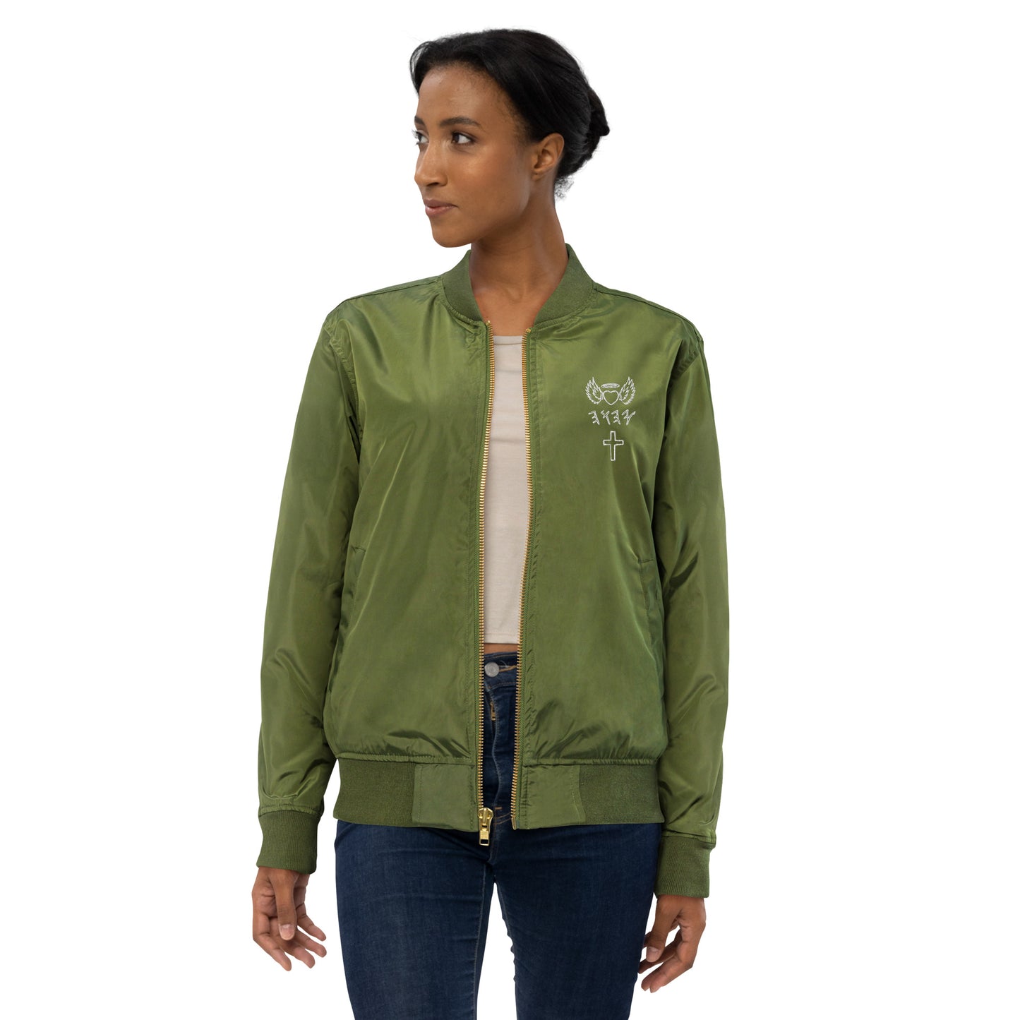 YAHUAH’s Temple J Premium recycled bomber jacket