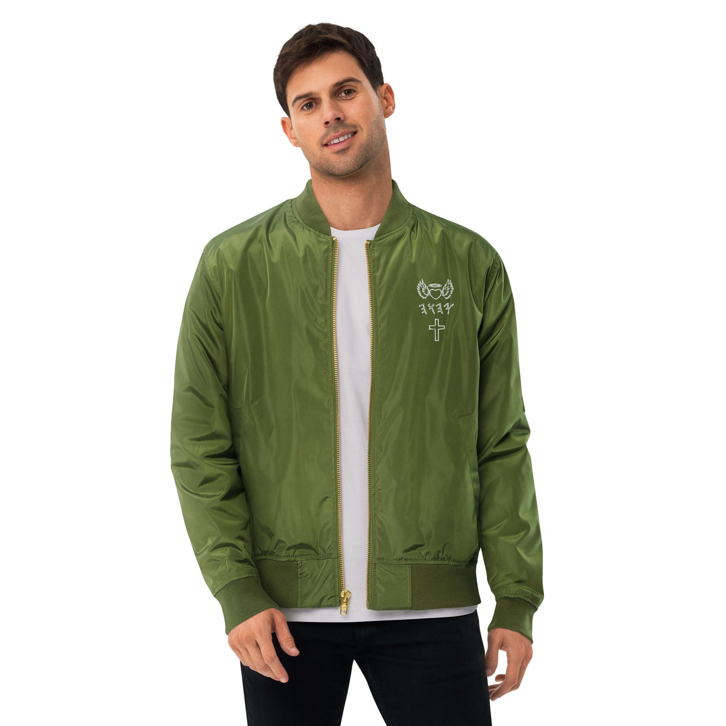 YAHUAH’s Temple J Premium recycled bomber jacket
