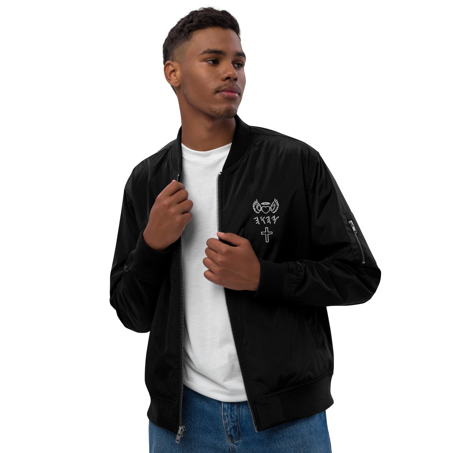 YAHUAH’s Temple J Premium recycled bomber jacket