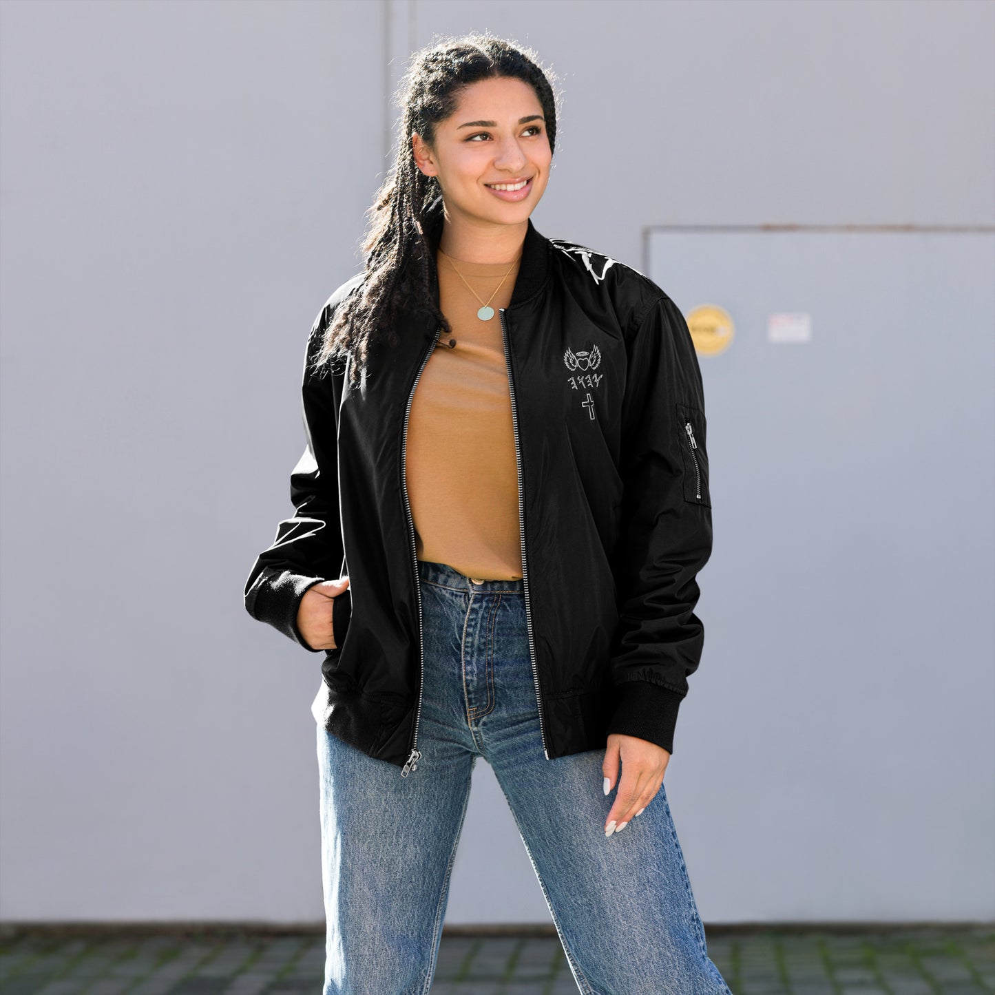 YAHUAH’s Temple J Premium recycled bomber jacket