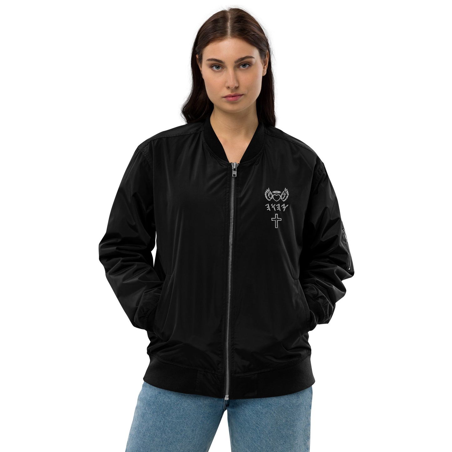 YAHUAH’s Temple J Premium recycled bomber jacket