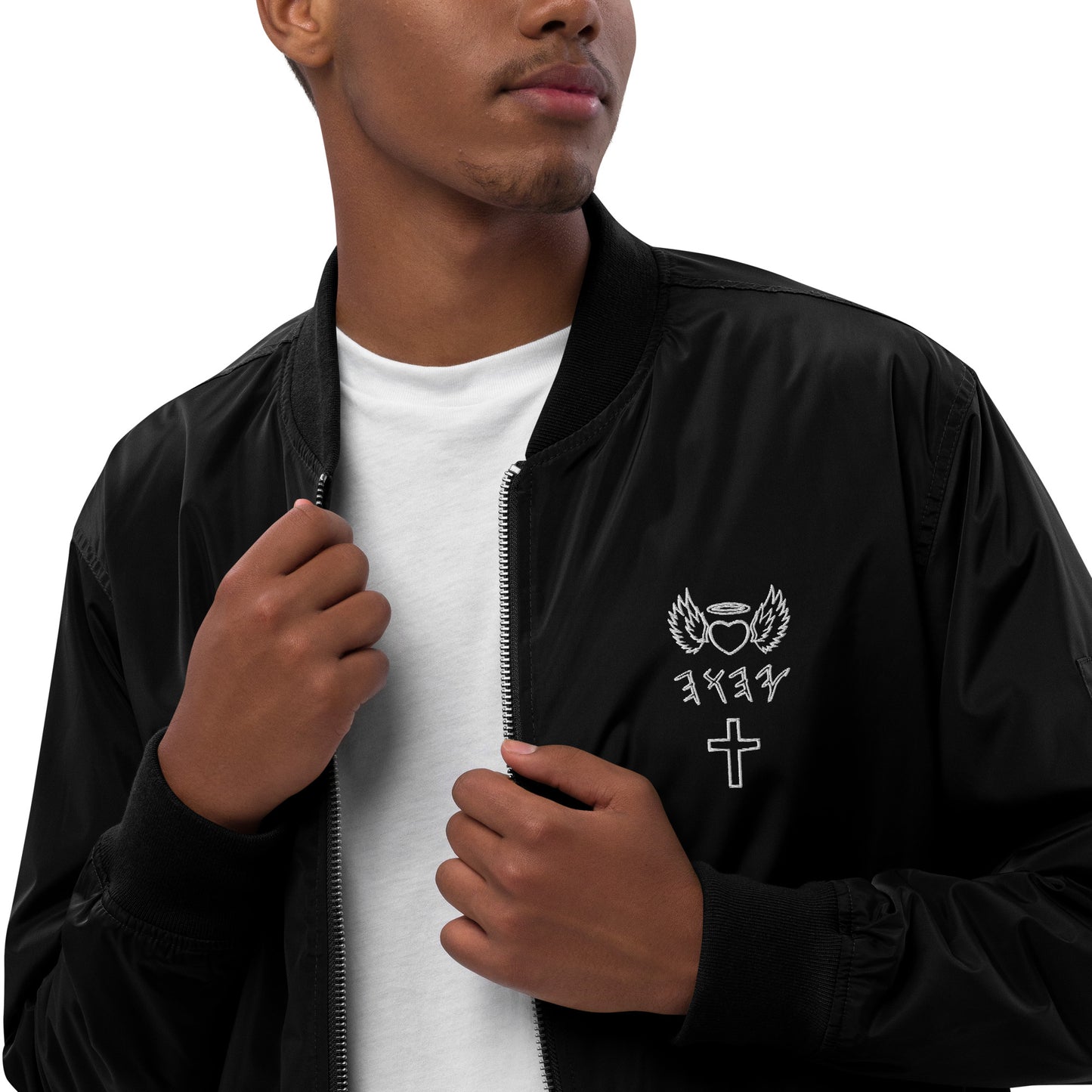 YAHUAH’s Temple J Premium recycled bomber jacket