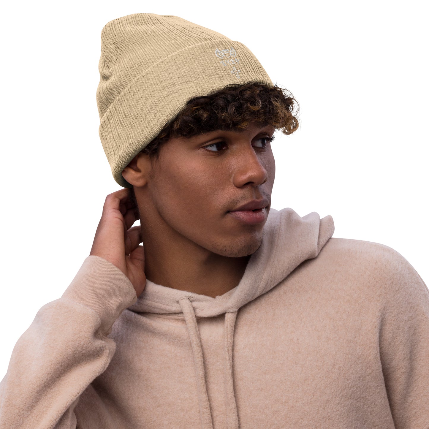 YAHUAH’s Temple H Ribbed knit beanie