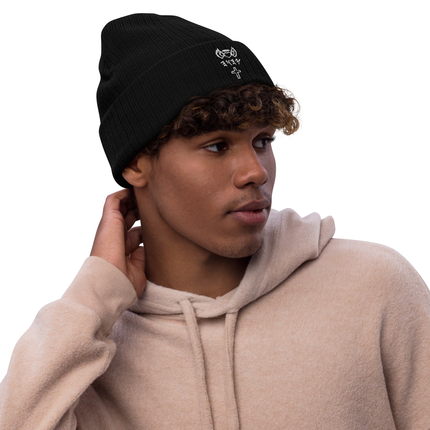 YAHUAH’s Temple H Ribbed knit beanie