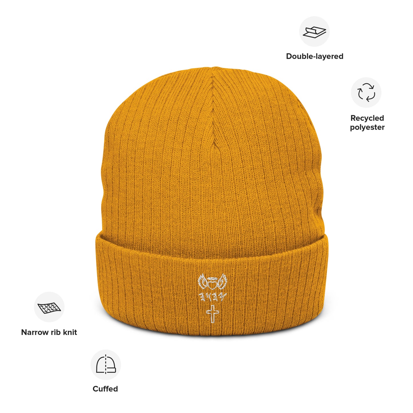 YAHUAH’s Temple H Ribbed knit beanie