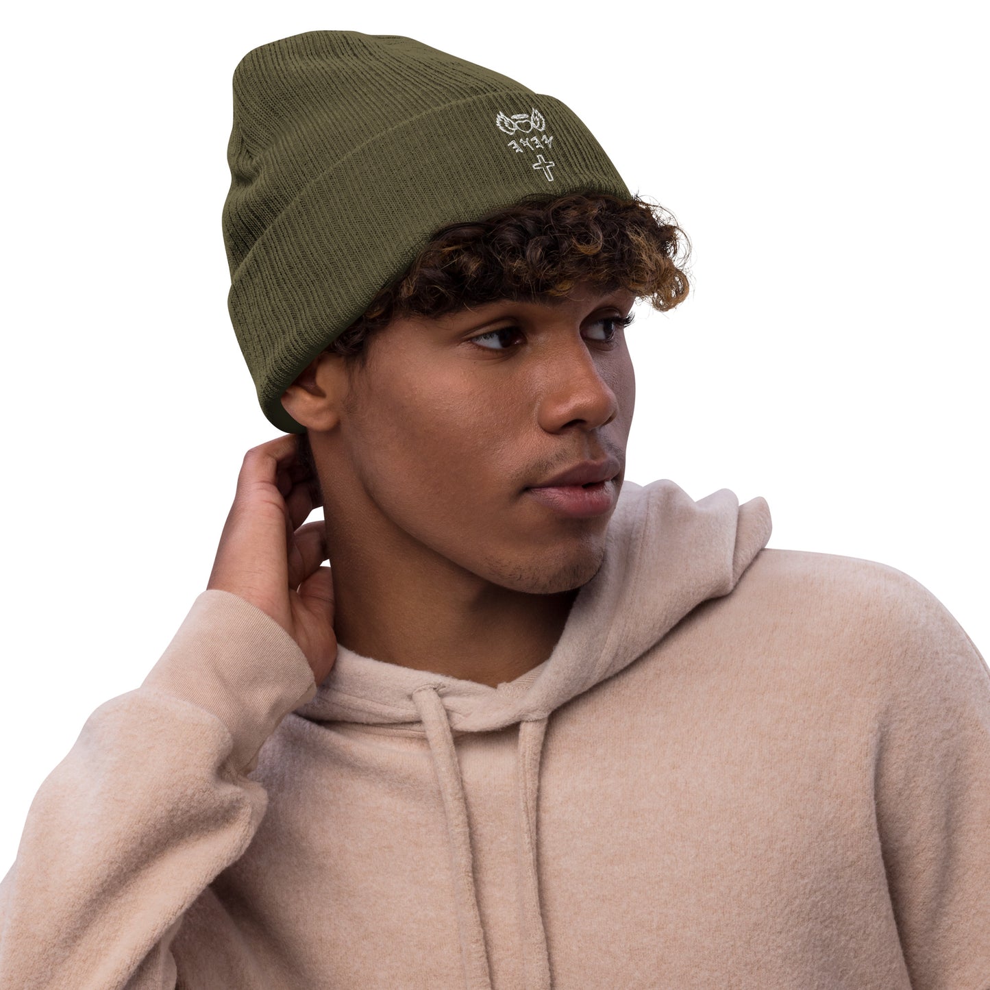 YAHUAH’s Temple H Ribbed knit beanie