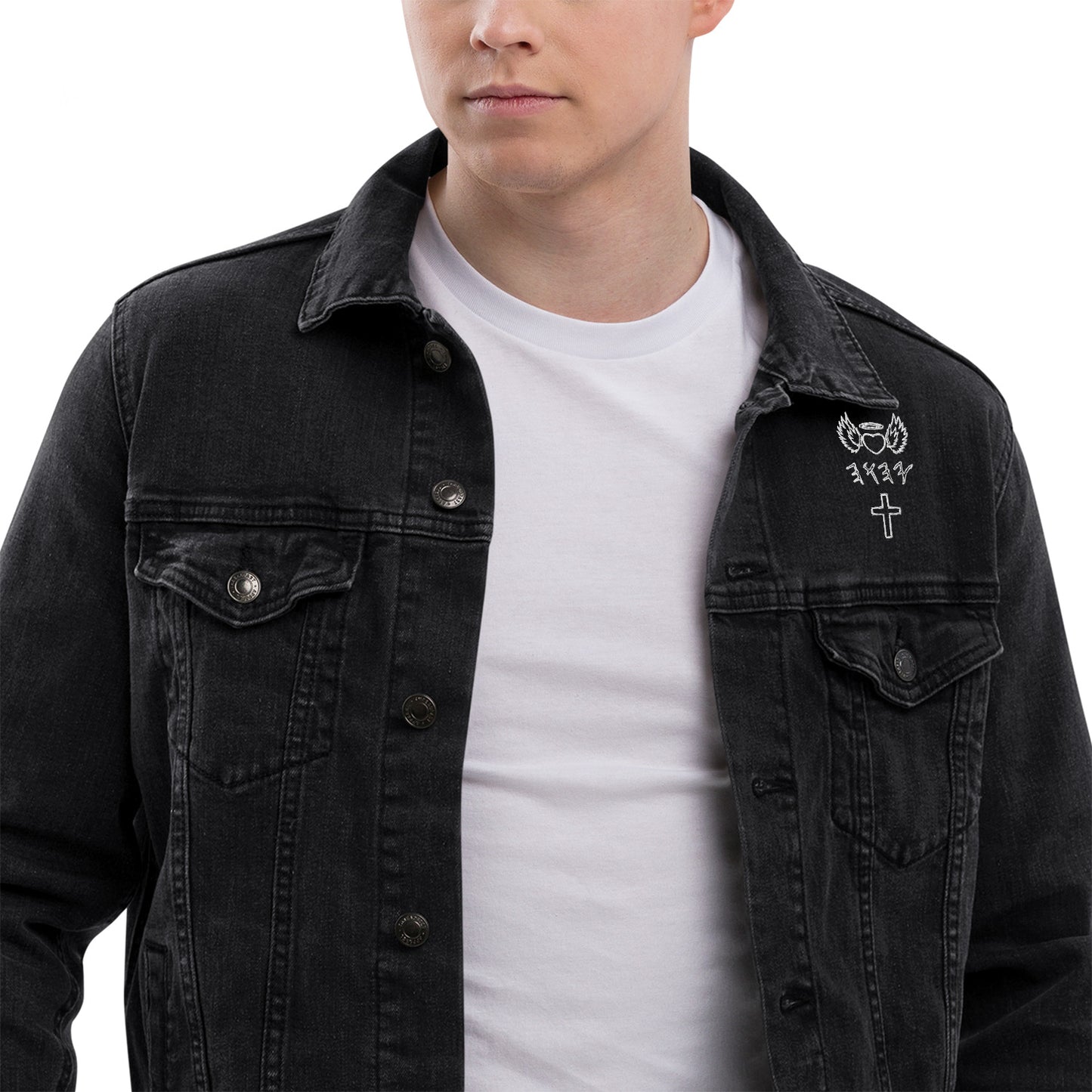 YAHUAH’s Temple J Unisex denim jacket