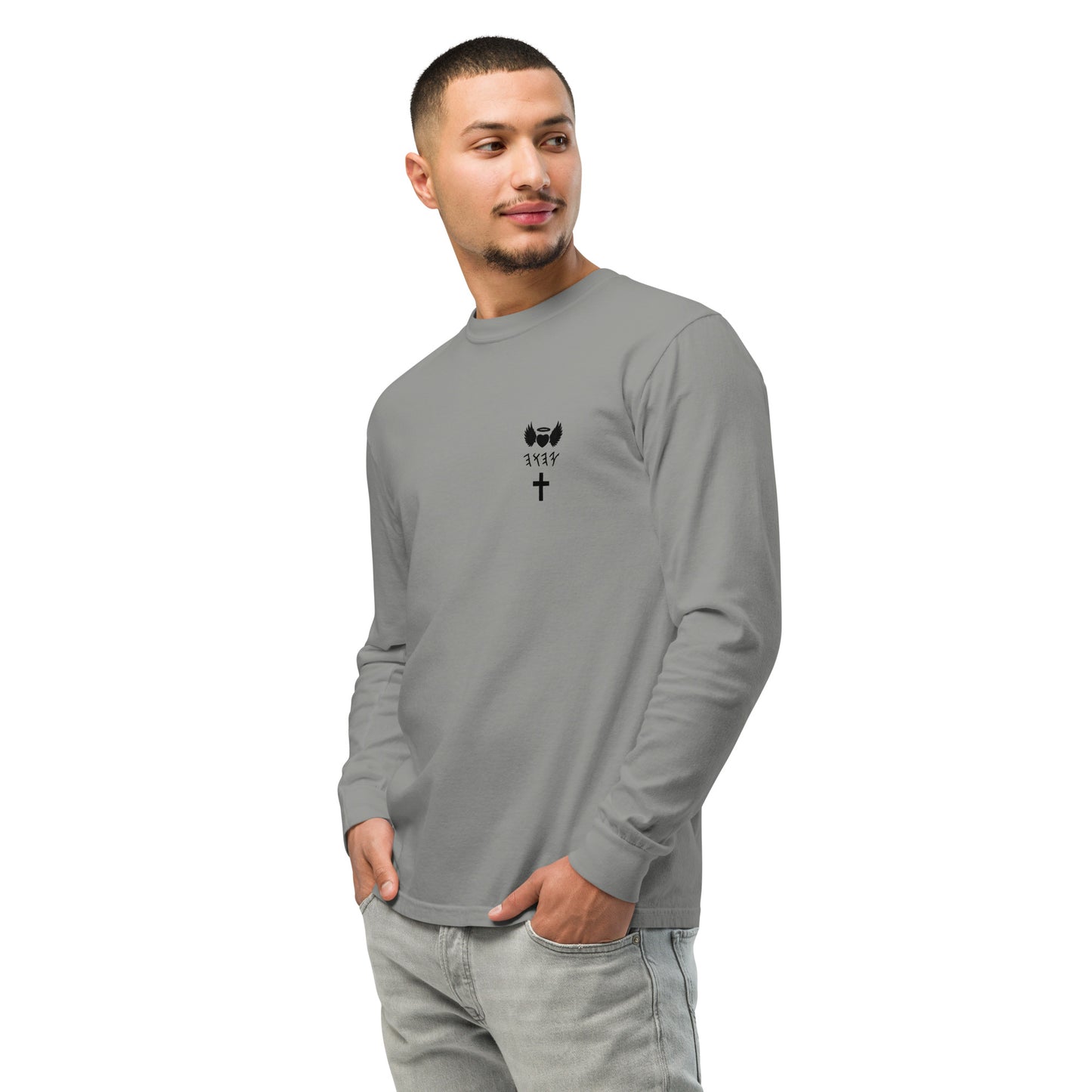 YAHUAH’s Temple S Garment-dyed heavyweight long-sleeve shirt