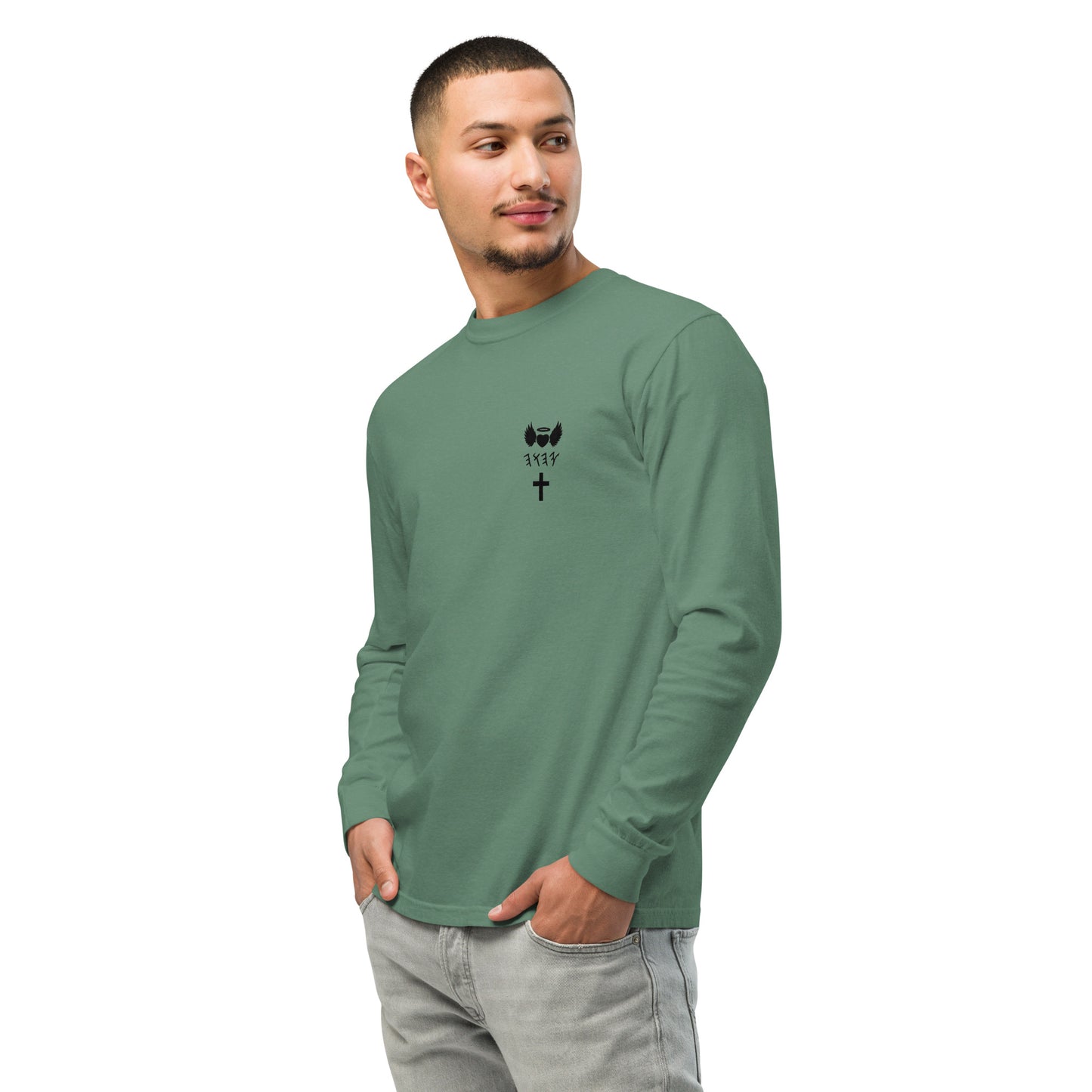 YAHUAH’s Temple S Garment-dyed heavyweight long-sleeve shirt