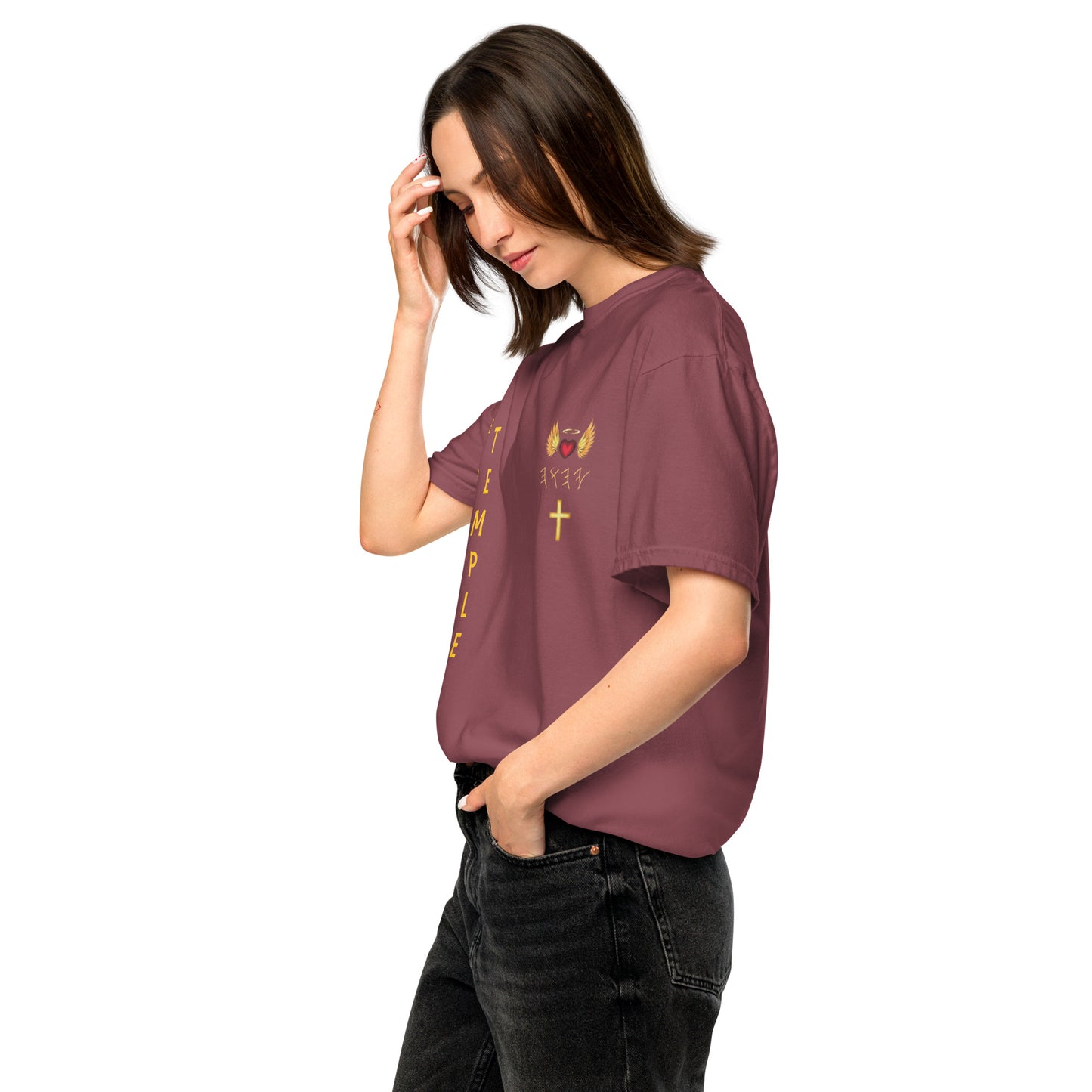 YAHUAH’s Temple S Unisex garment-dyed heavyweight t-shirt