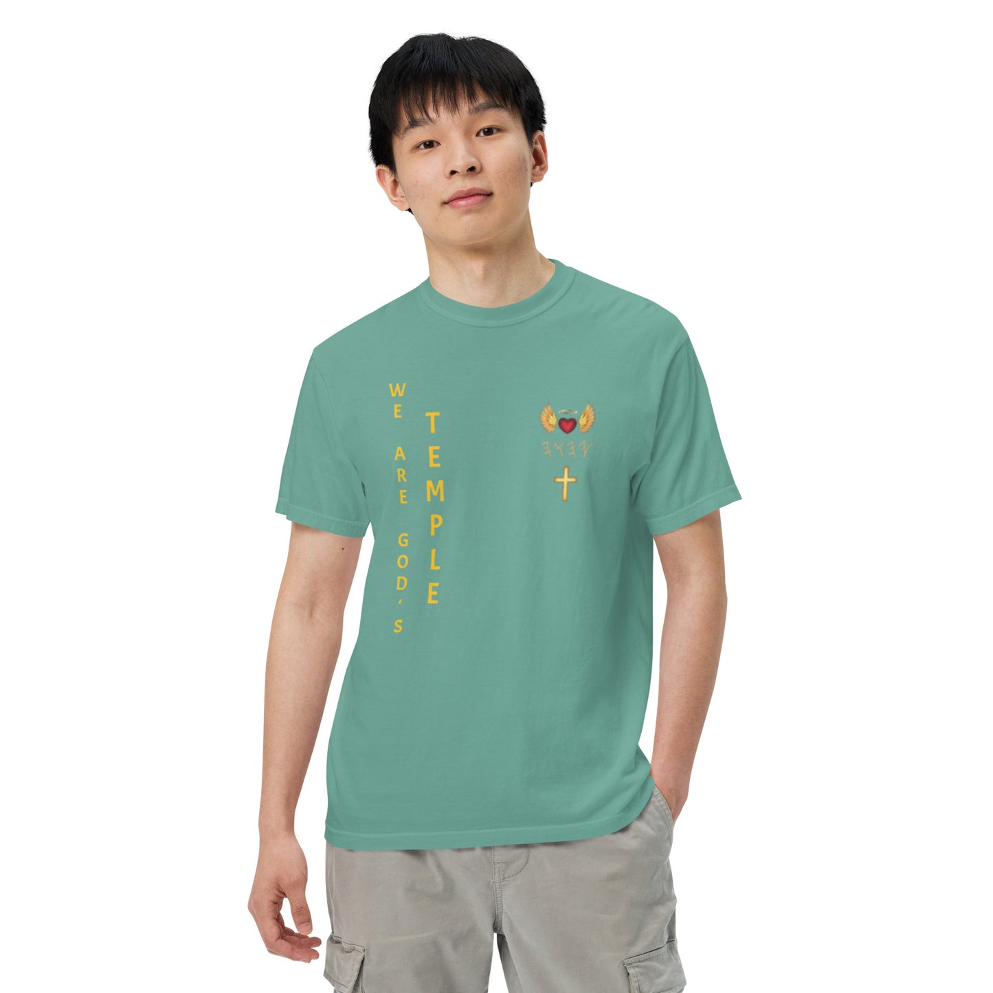 YAHUAH’s Temple S Unisex garment-dyed heavyweight t-shirt