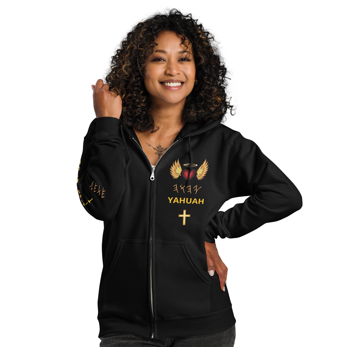 YAHUAH’s Temple J Unisex heavy blend zip hoodie