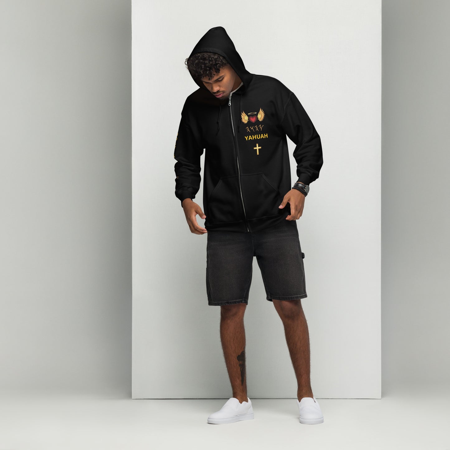 YAHUAH’s Temple J Unisex heavy blend zip hoodie