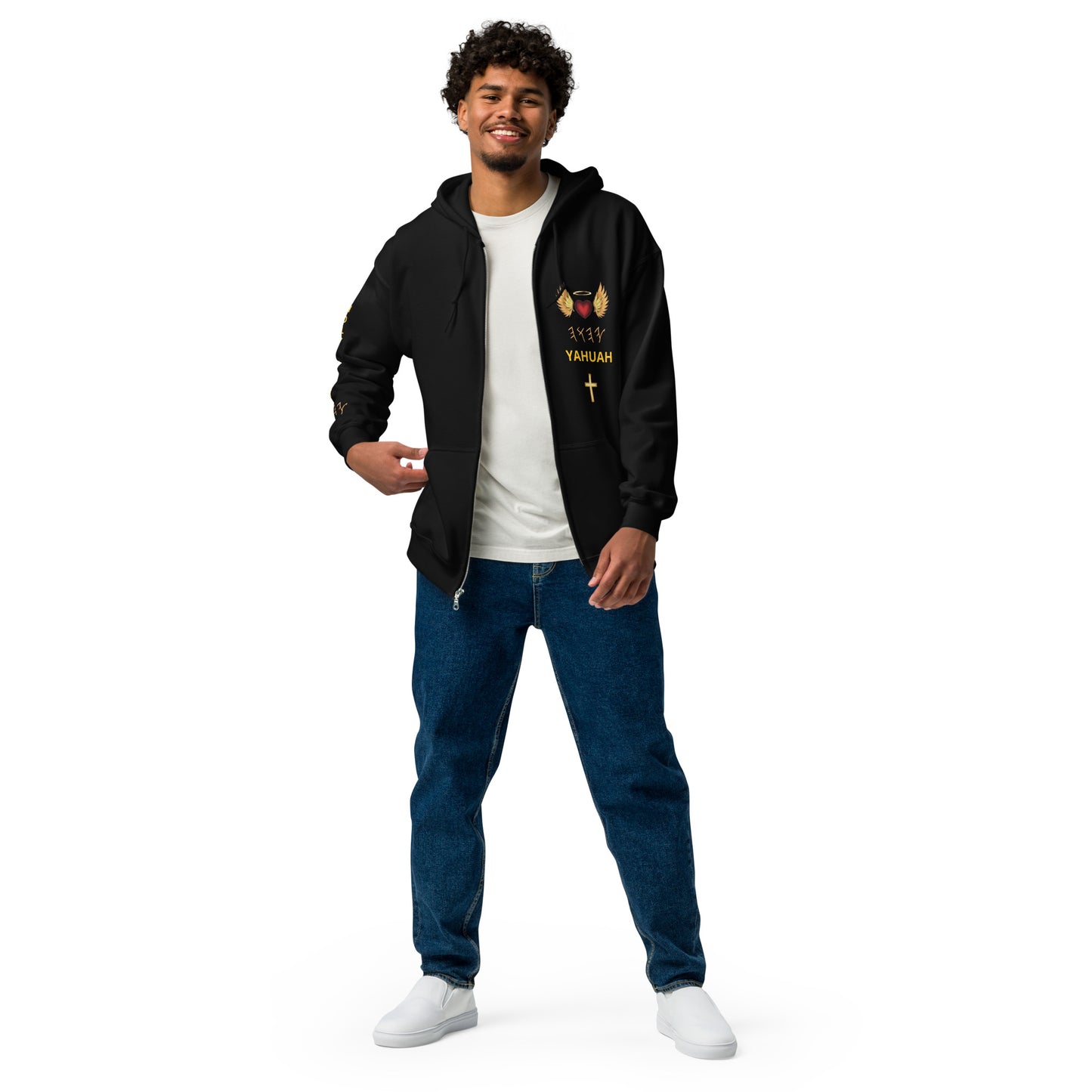 YAHUAH’s Temple J Unisex heavy blend zip hoodie