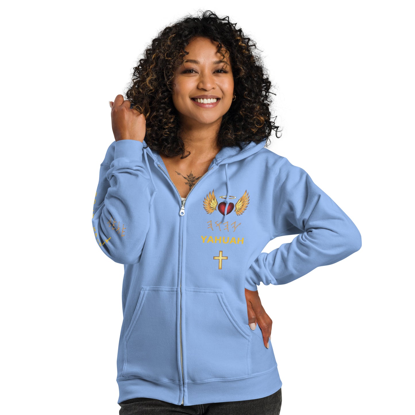 YAHUAH’s Temple J Unisex heavy blend zip hoodie