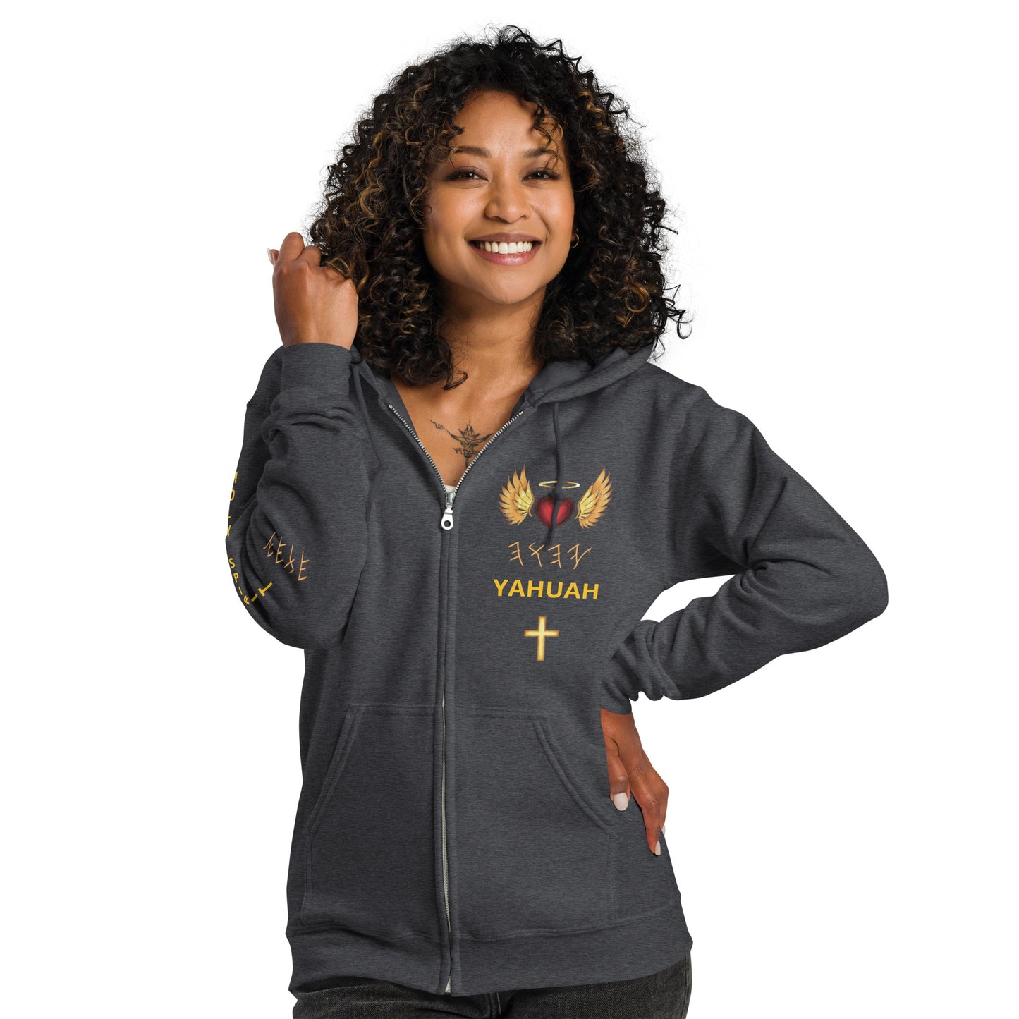 YAHUAH’s Temple J Unisex heavy blend zip hoodie