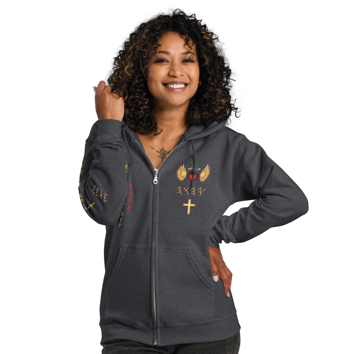 YAHUAH’s Temple J Unisex heavy blend zip hoodie