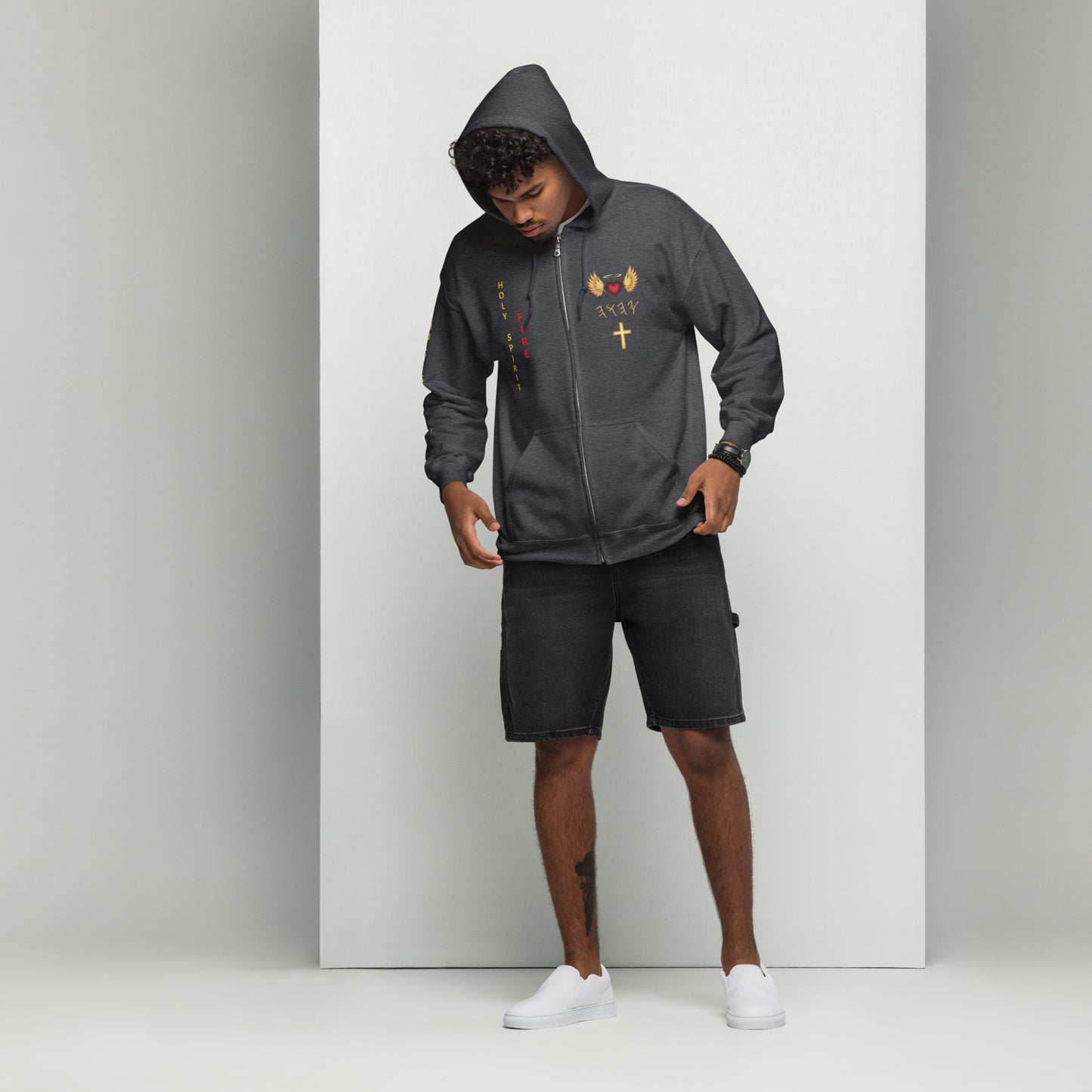 YAHUAH’s Temple J Unisex heavy blend zip hoodie