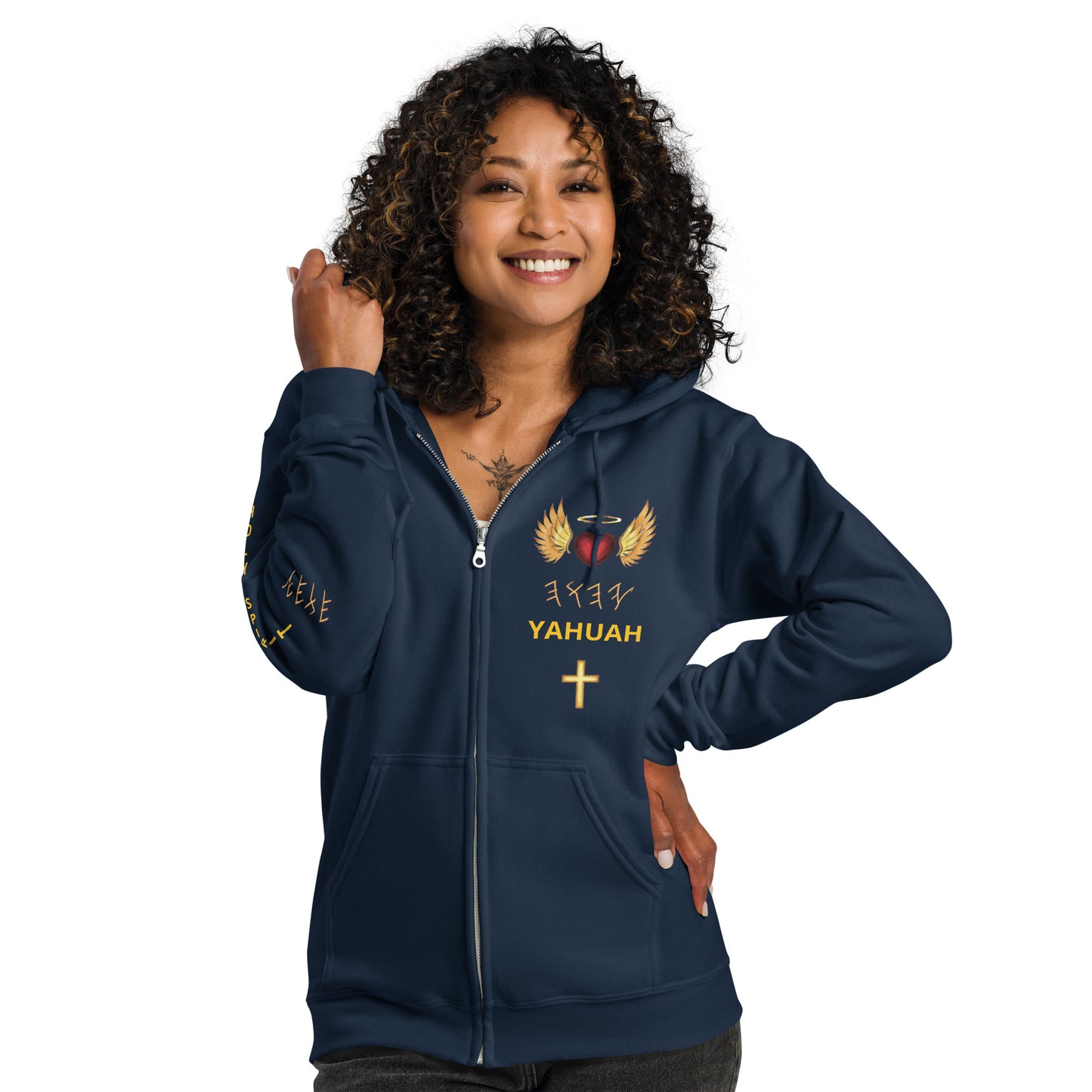 YAHUAH’s Temple J Unisex heavy blend zip hoodie