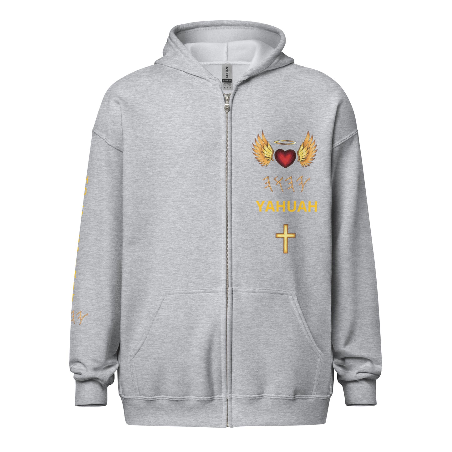 YAHUAH’s Temple J Unisex heavy blend zip hoodie